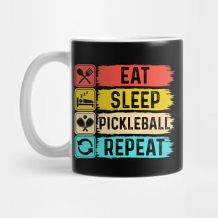 Eat Sleep Pickleball Repeat Funny Pickleball Lover Mug